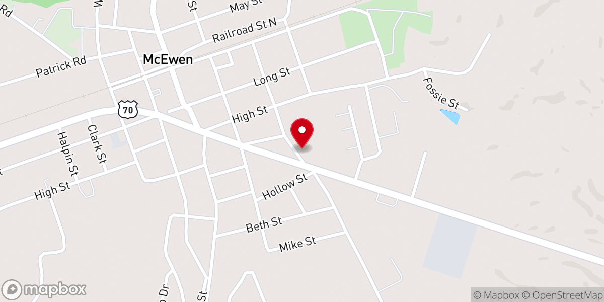 Map showing location of First Freewill Baptist Church