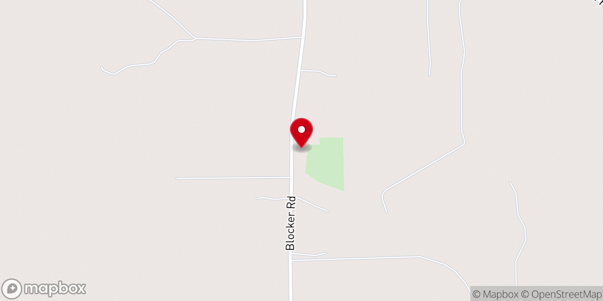 Map showing location of St John Baptist Church - Marshall