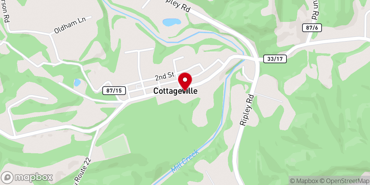Map showing location of Cottagville United Methodist Church