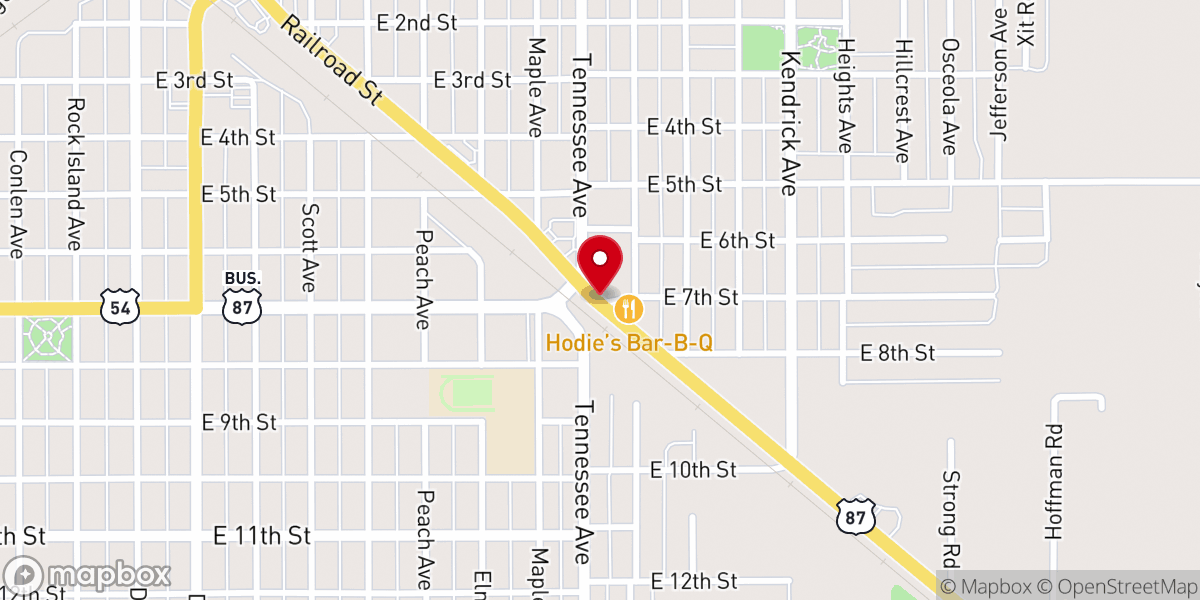 Map showing location of Cristo viene church