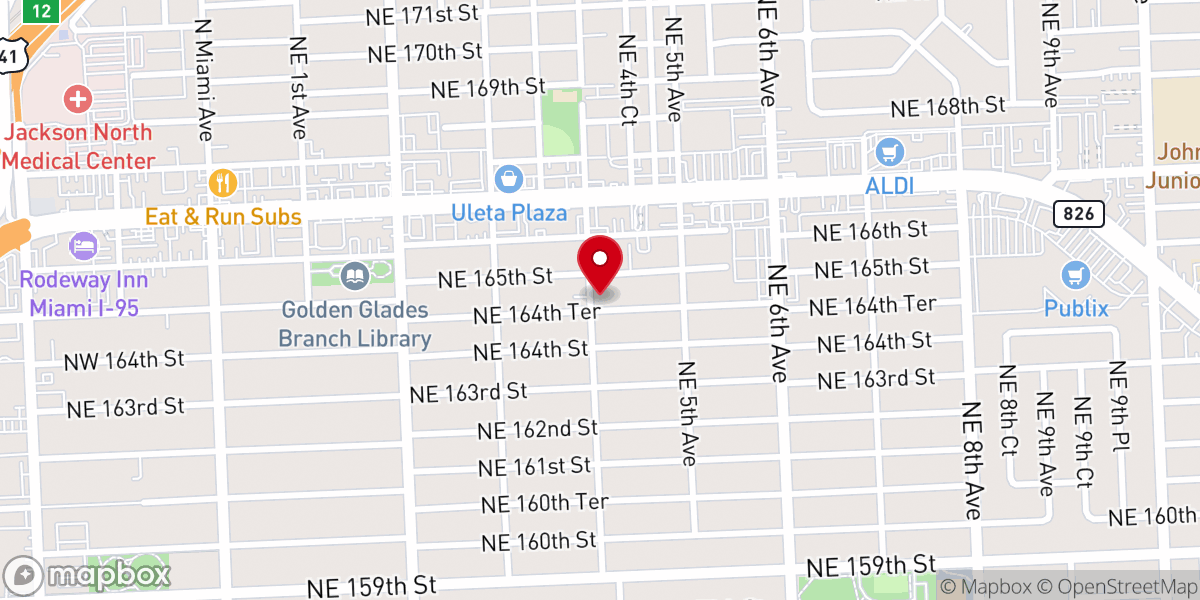 Map showing location of North Miami Beach Church-Nazarene
