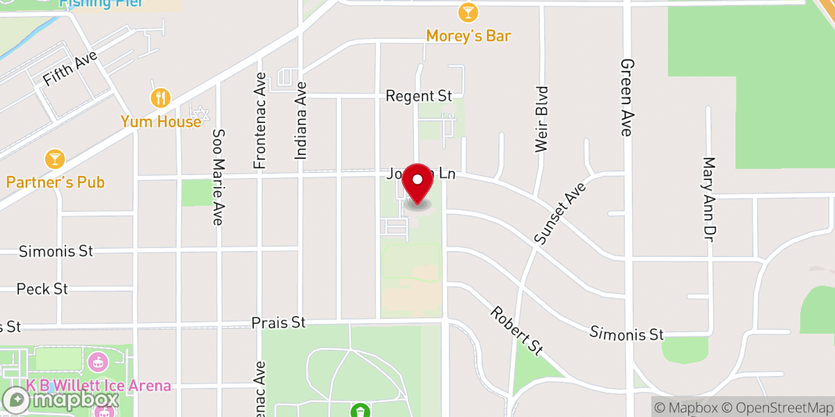 Map showing location of St Paul's United Methodist Church