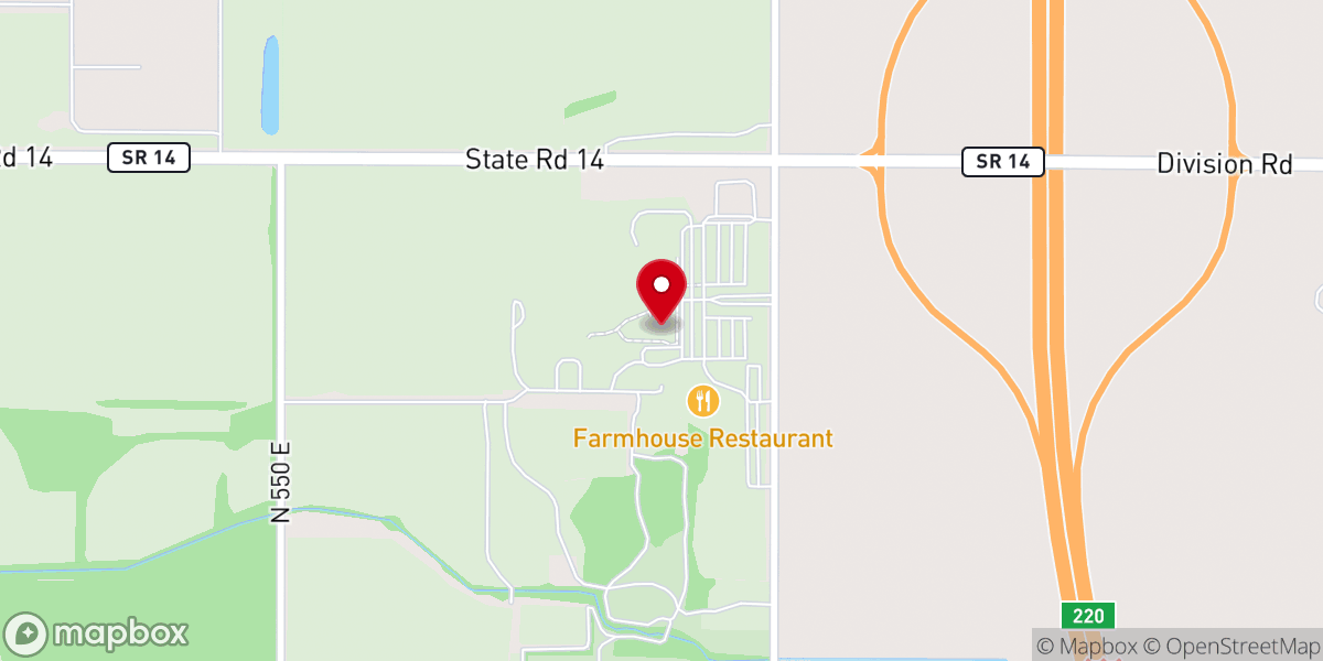 Map showing location of The Dairy Adventure at Fair Oaks Farms