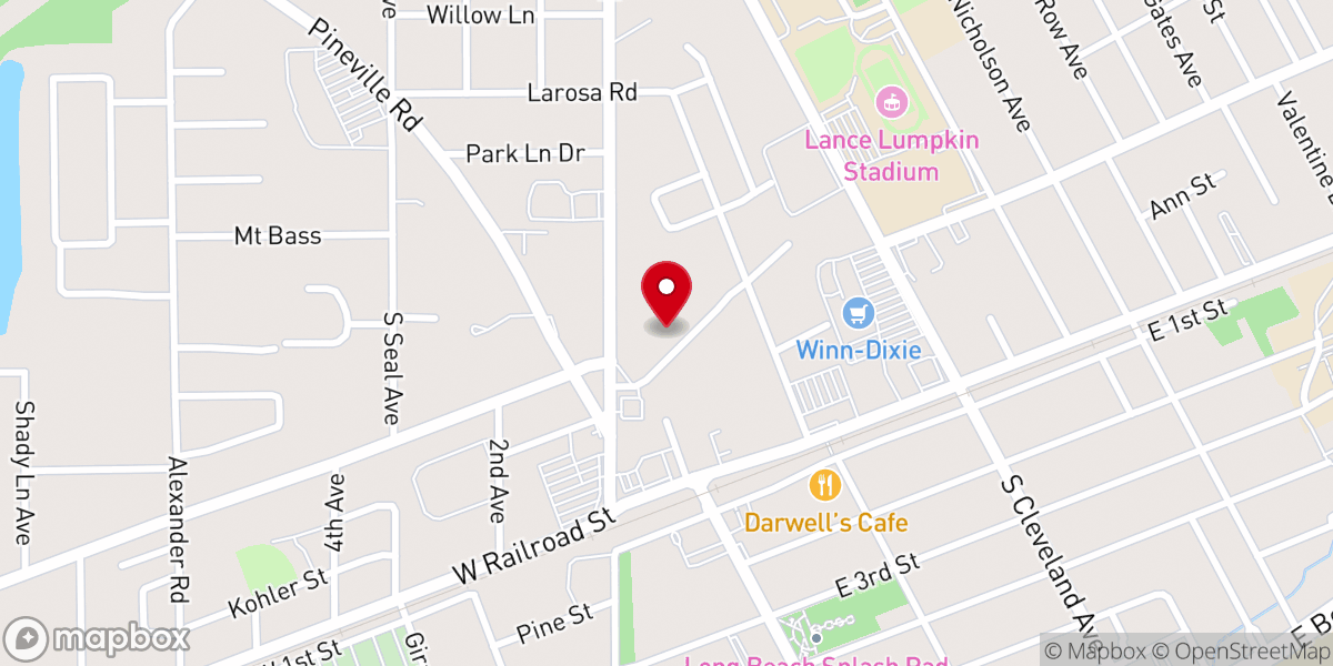 Map showing location of Long Beach Community Church