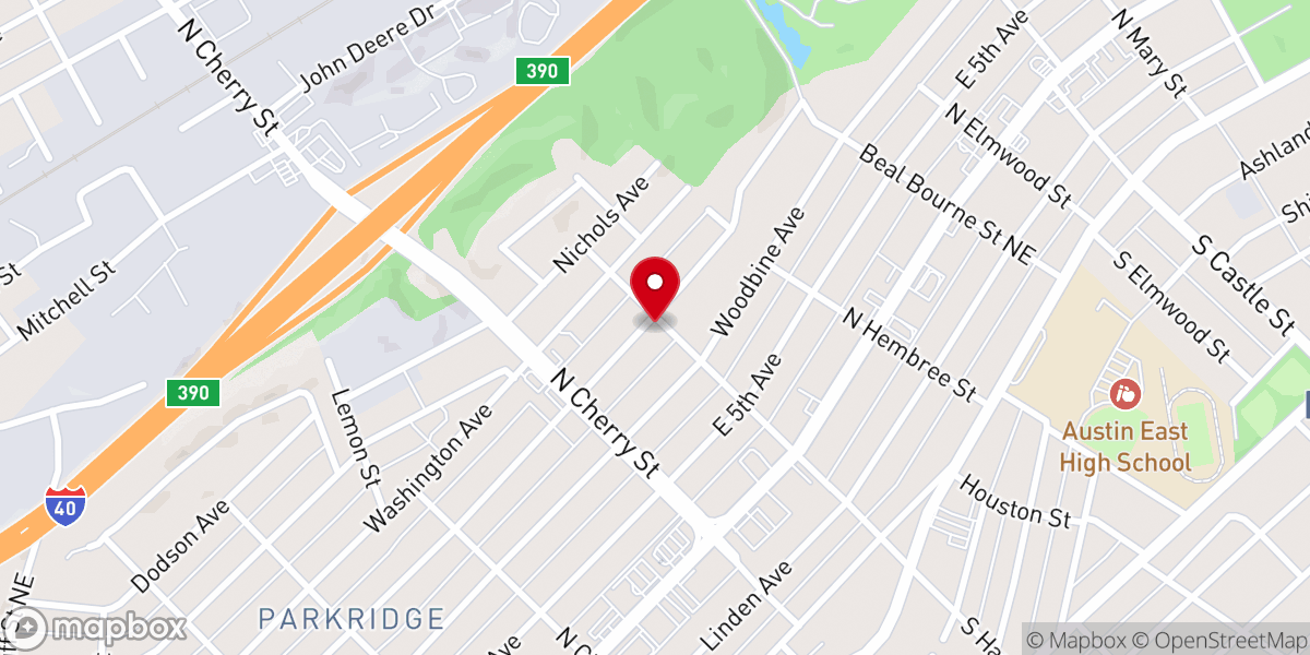 Map showing location of Grace Bible Baptist Church