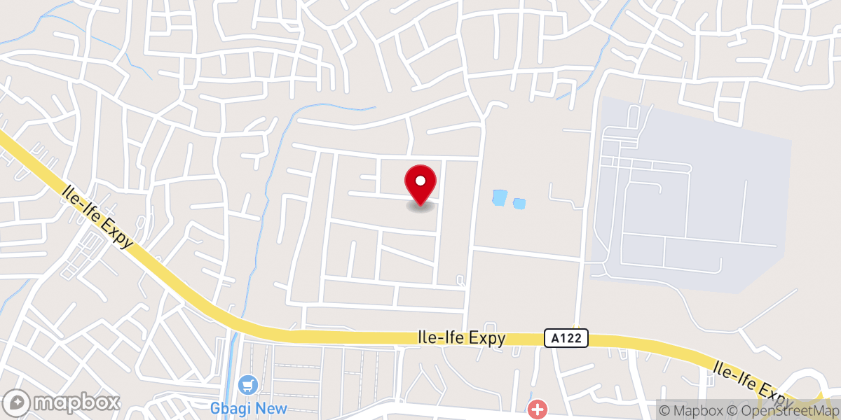 Map showing location of New Life Baptist Church
