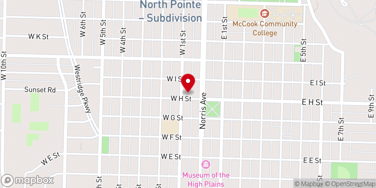 Map showing location of West First Chapel