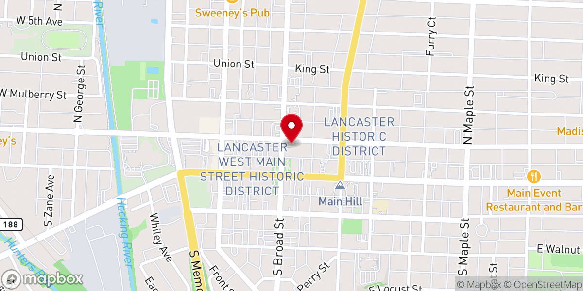 Map showing location of Saint Johns Episcopal Church