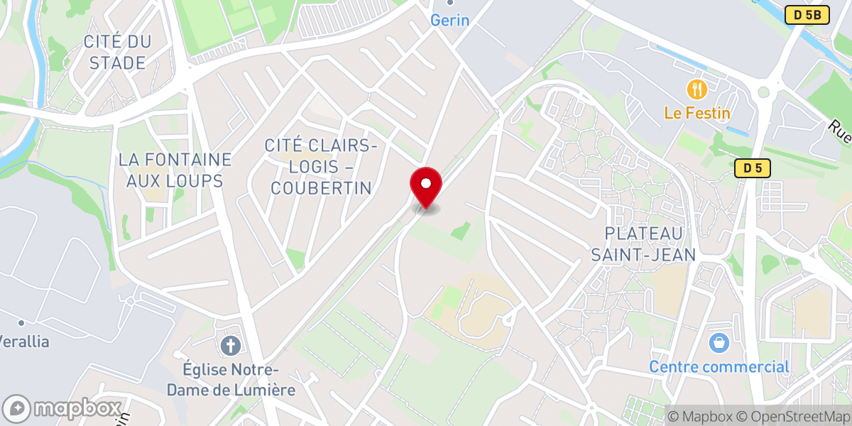 Map showing location of Eglise Évangélique Vie Et Lumière