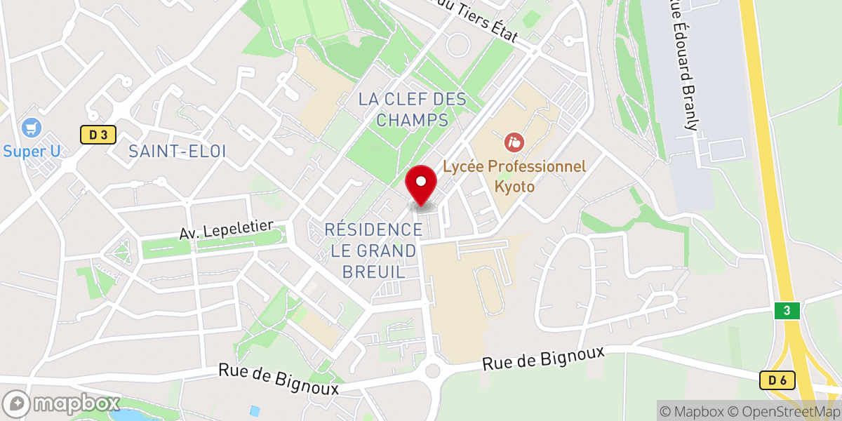 Map showing location of Parvis Saint Eloi