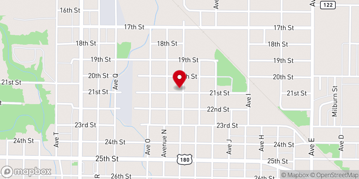 Map showing location of Primitive Baptist Church