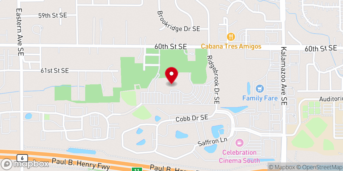 Map showing location of Kentwood Community Church