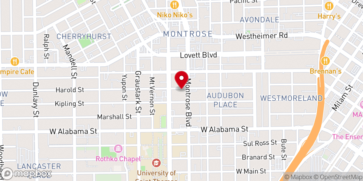 Map showing location of Annunciation Greek Orthodox Cathedral