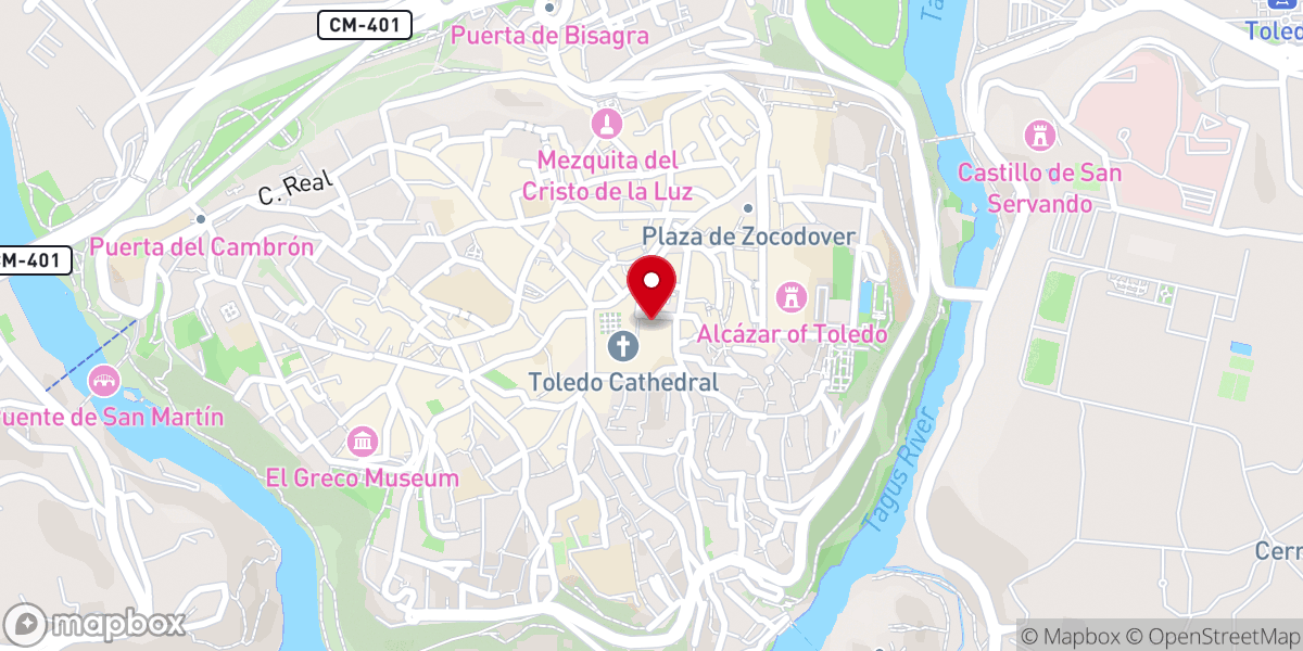 Map showing location of Sacristía de la Catedral de Toledo