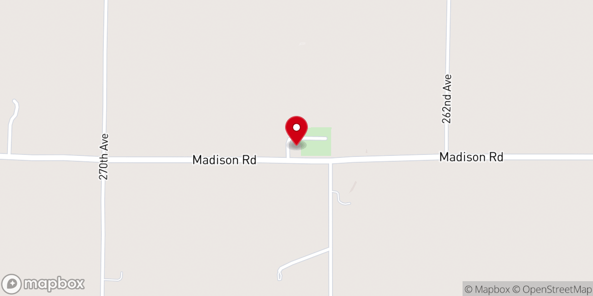 Map showing location of Madison Lutheran Church