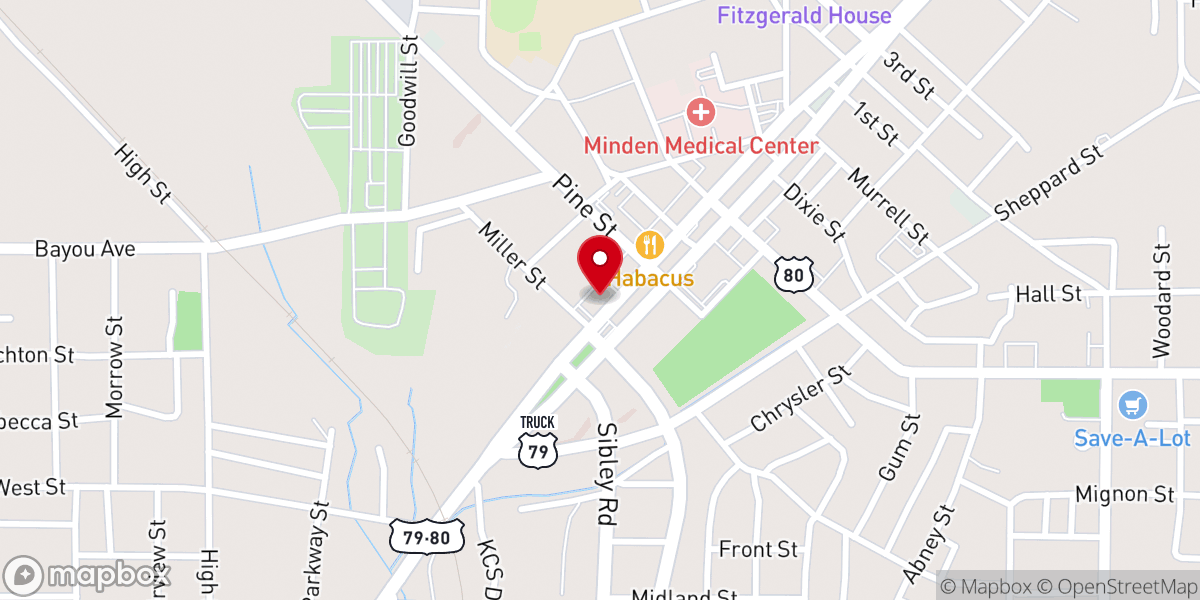 Map showing location of Webster Parish Police Jury