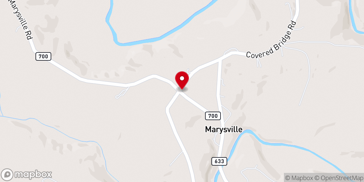 Map showing location of Perrows Chapel