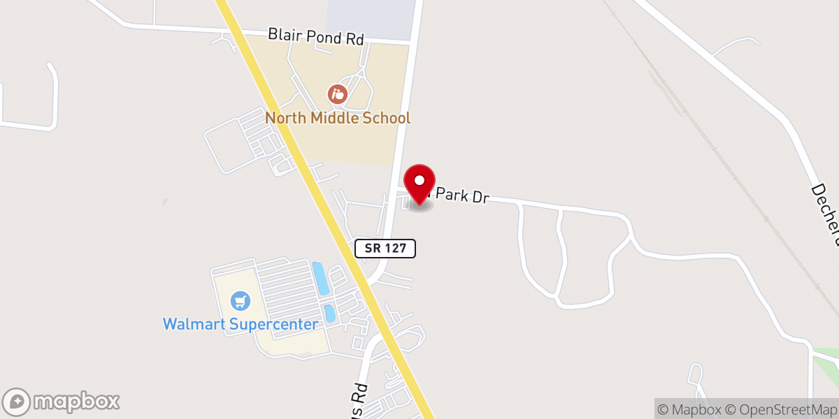 Map showing location of First Apostolic Church of Winchester