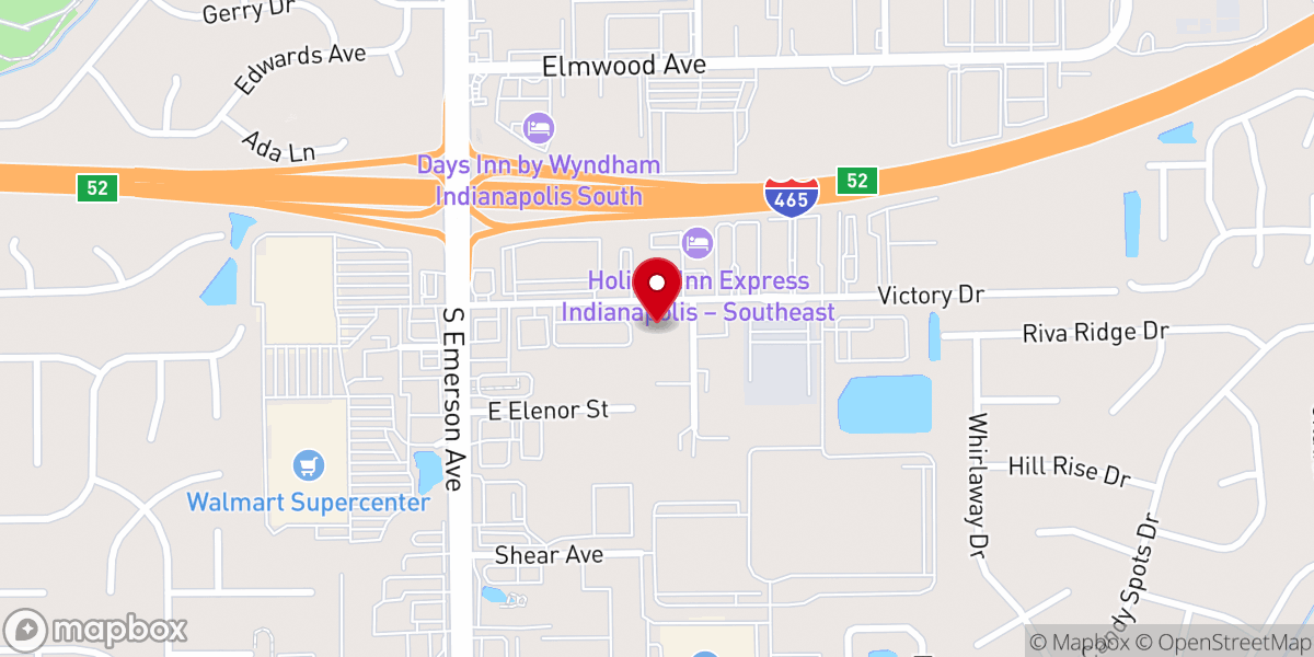 Map showing location of Beech Grove Bible Church