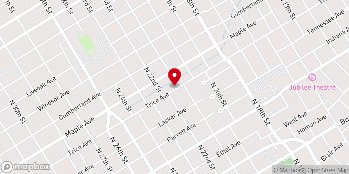 Map showing location of La Iglesia Pentecostes la Nueva Jerusalen Church