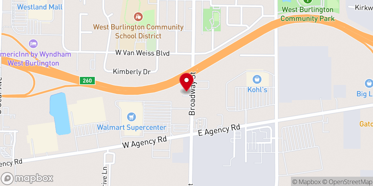 Map showing location of Wings of Praise Church