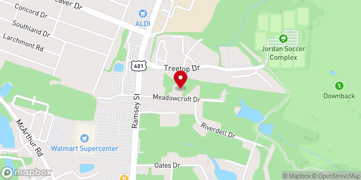 Map showing location of Faith Temple Church Training Center