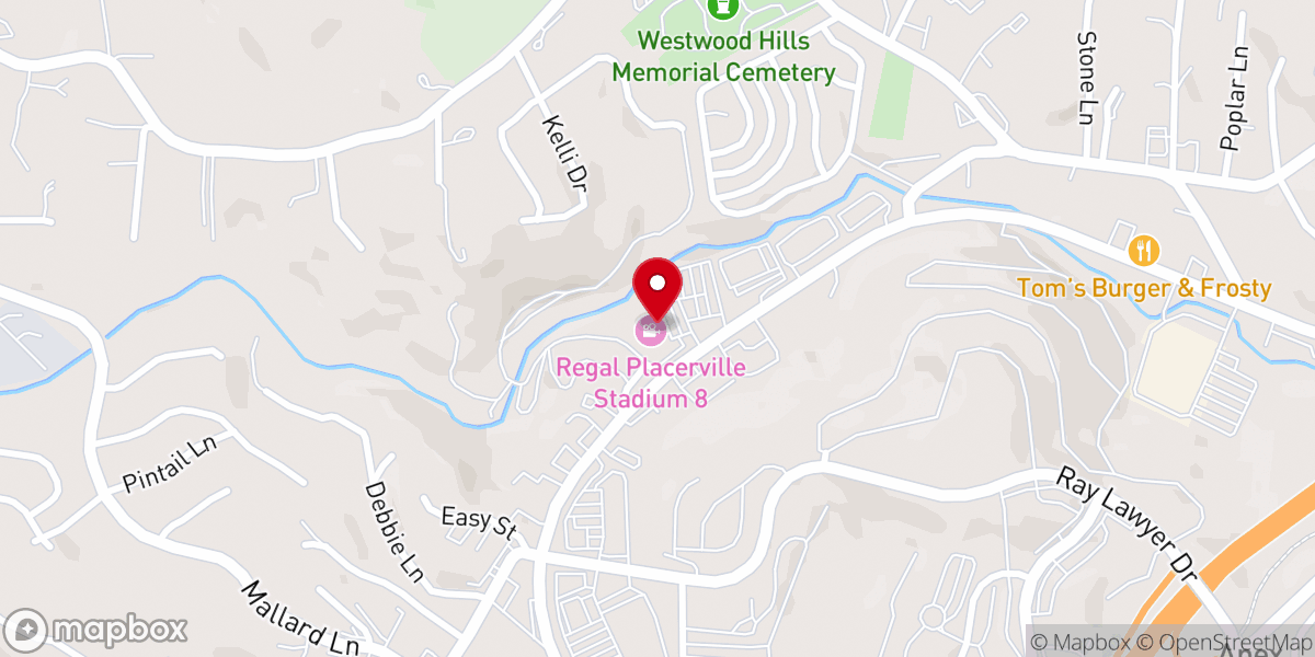 Map showing location of CinemaWest Placerville & Giant Screen
