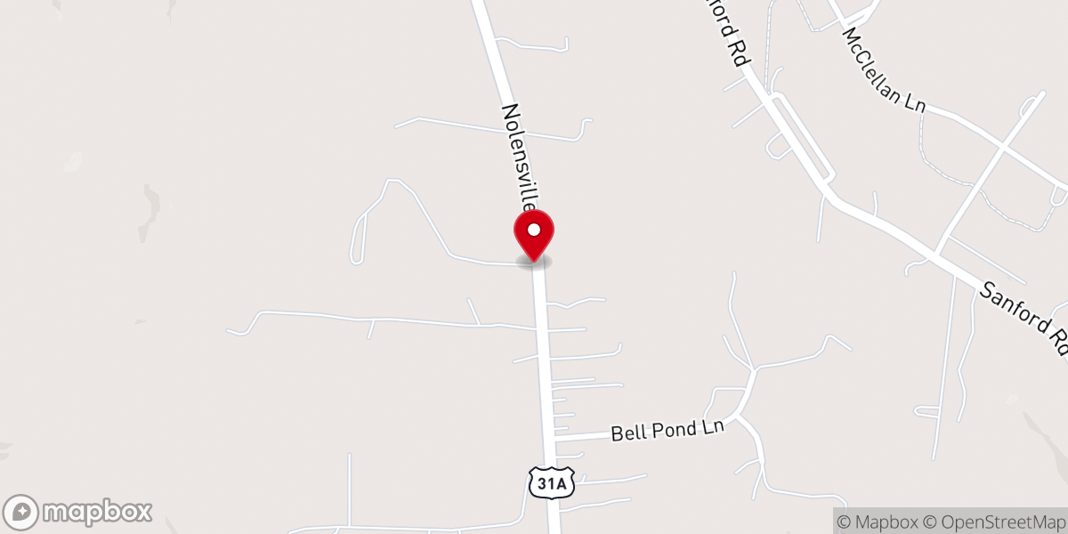 Map showing location of Nolen Hills Church of Christ
