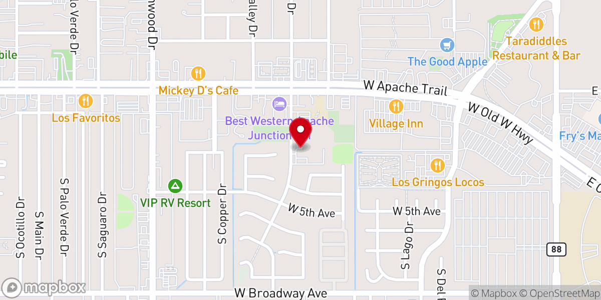 Map showing location of First Baptist Resource Center