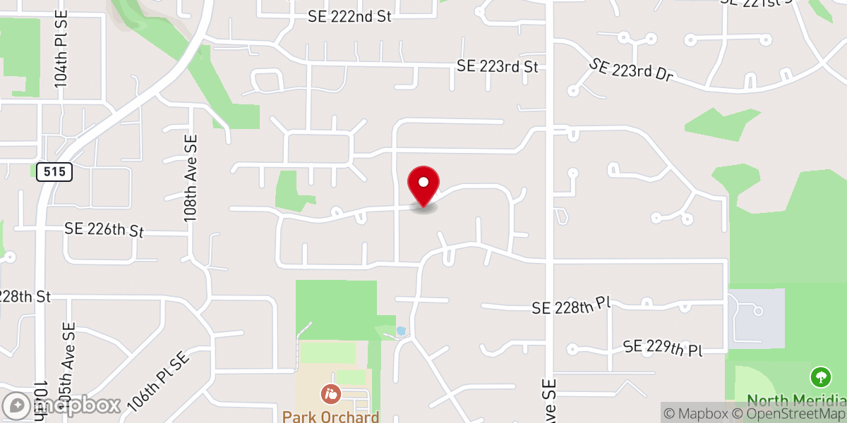 Map showing location of East Hill Friends Church