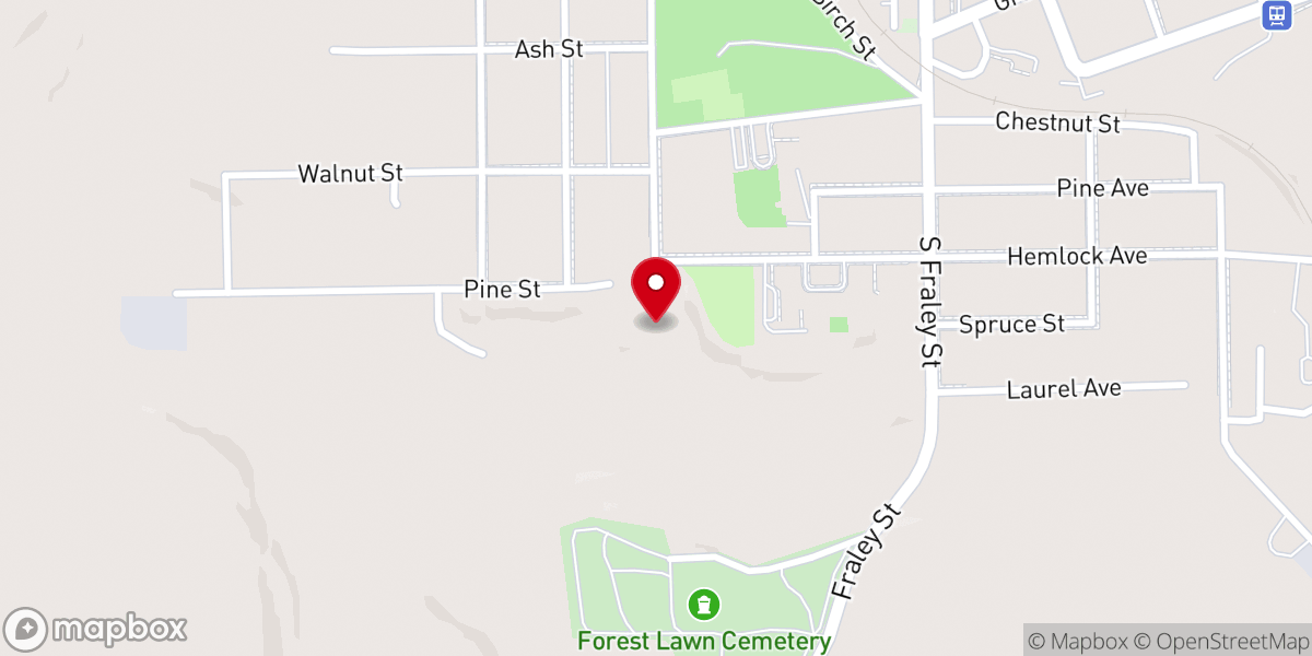 Map showing location of Kane District Office of UMC