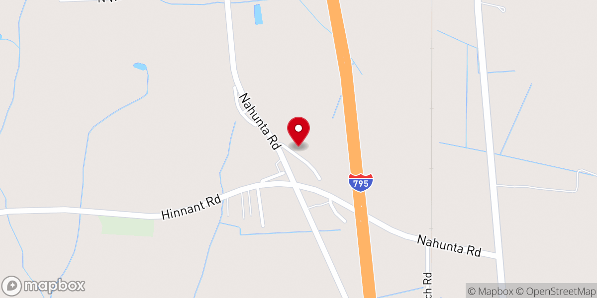 Map showing location of Pikeville Church