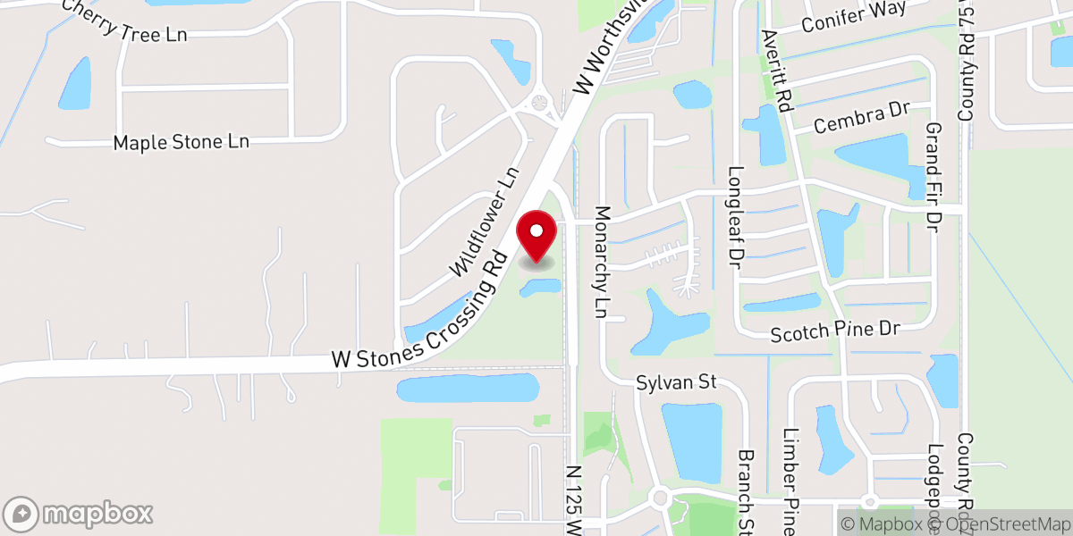 Map showing location of One Christian Church