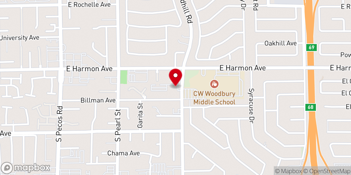 Map showing location of Las Vegas Paradise Seventh-day Adventist Church