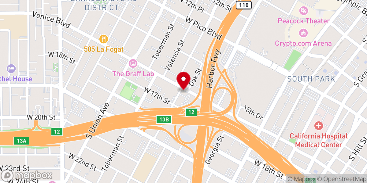 Map showing location of PIBBLA - First Brazilian Baptist Church
