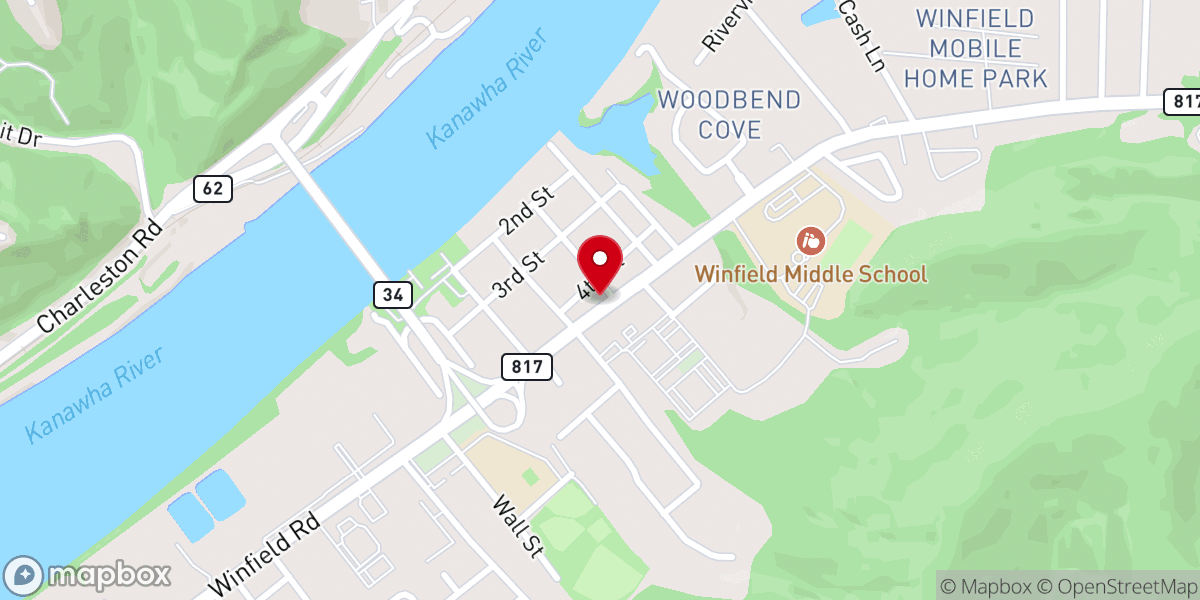 Map showing location of CrossPointe Family Church