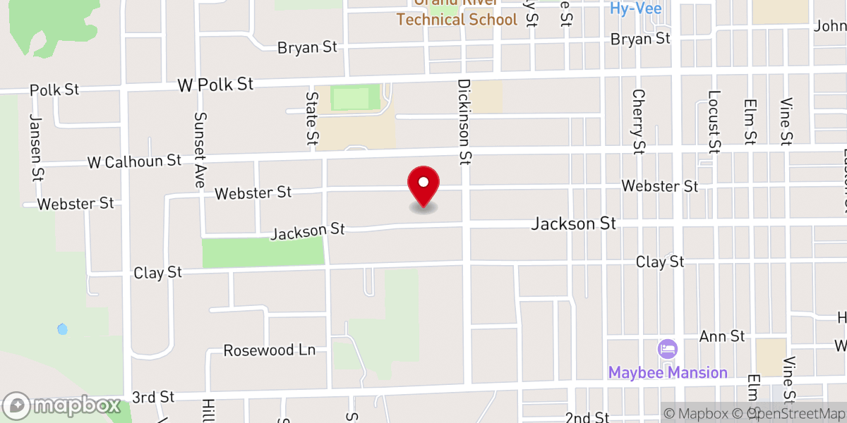 Map showing location of Free Methodist Church