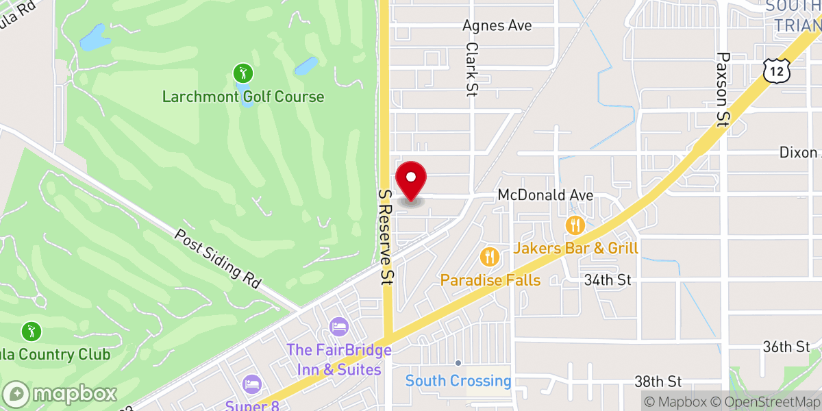 Map showing location of Grace Baptist Church