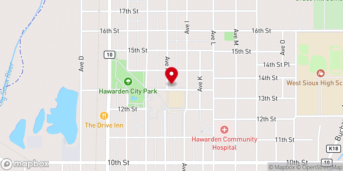 Map showing location of United Methodist Church