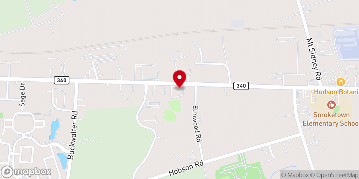 Map showing location of Witmer Heights Mennonite Church