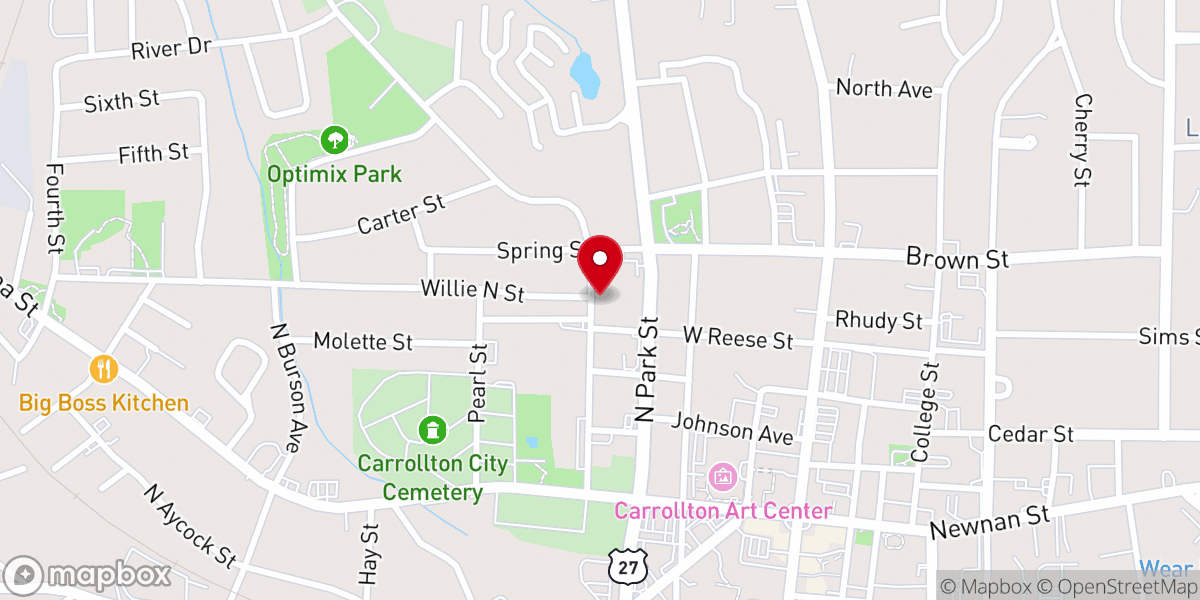 Map showing location of St Paul Ame Church