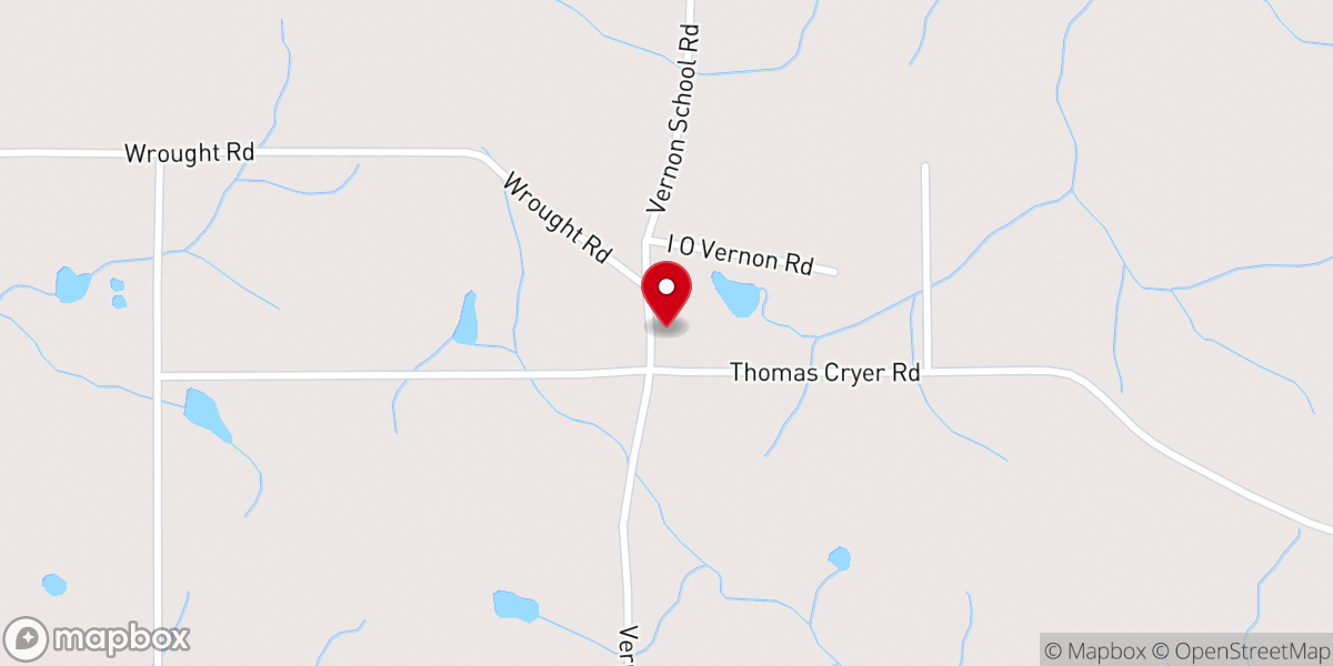 Map showing location of Plainview Church