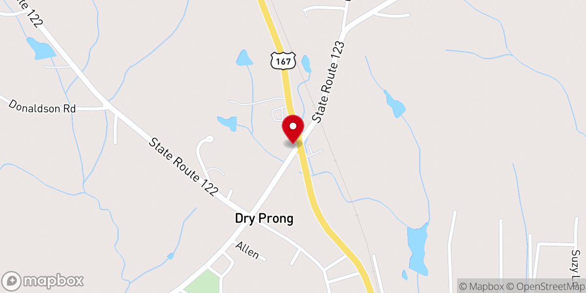 Map showing location of Dry Prong Head Start