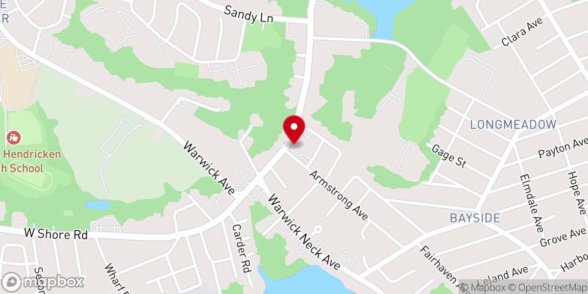 Map showing location of Narragansett Bay Baptist Church