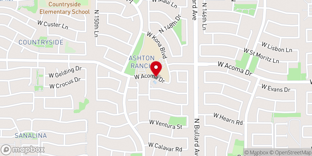 Map showing location of Champion Church Surprise