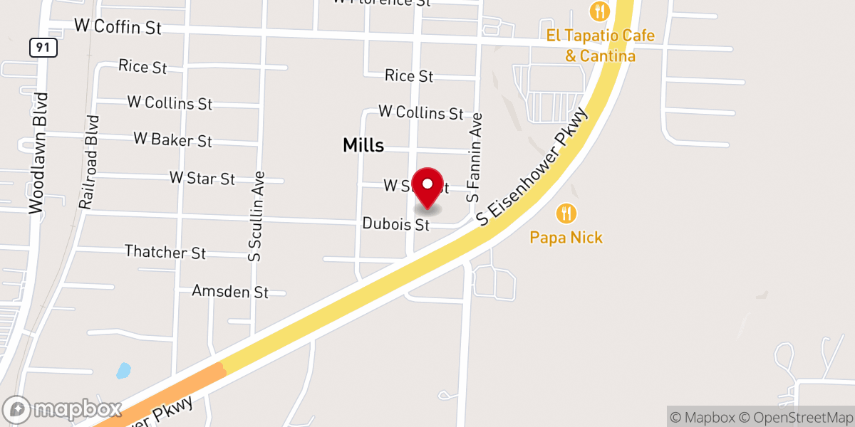 Map showing location of New Hope Christian Fellowship