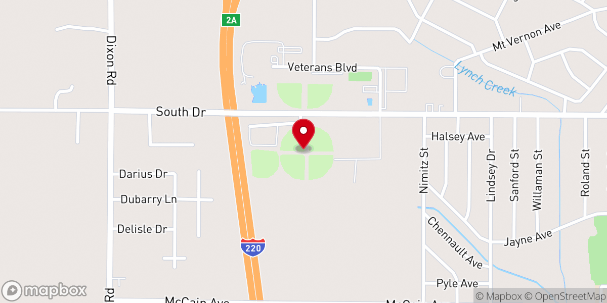 Map showing location of Mississippi Baptist Seminary and Bible College