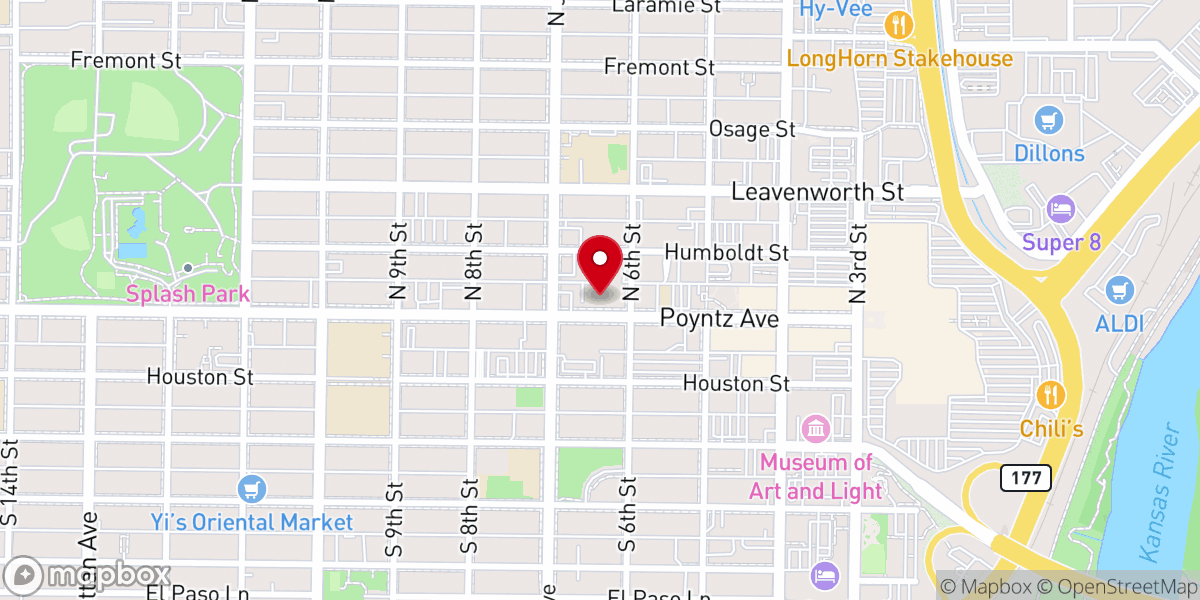Map showing location of First United Methodist Church