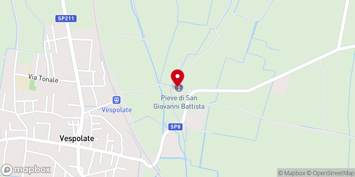 Map showing location of Pieve di San Giovanni Battista