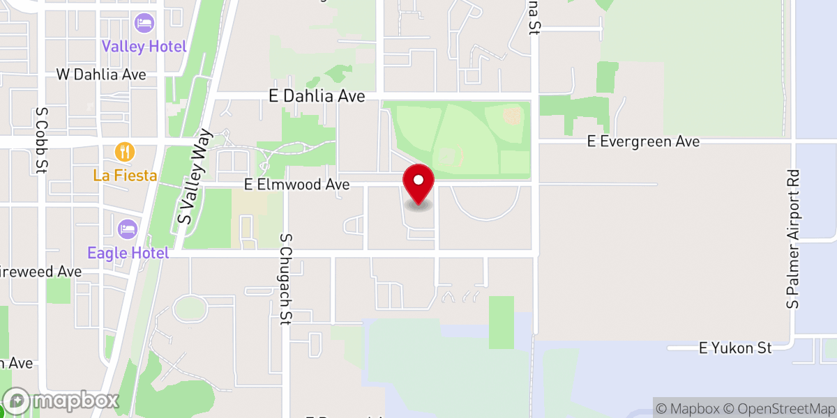Map showing location of St. John Lutheran Church